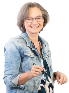 Claudia Berther, lic. Marte Meo Supervisor mit Stift